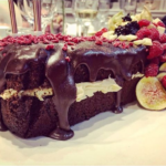 Chocolate & Salted Caramel Butter Cream Birthday Cake with Chocolate Ganache & Fruit Decoration